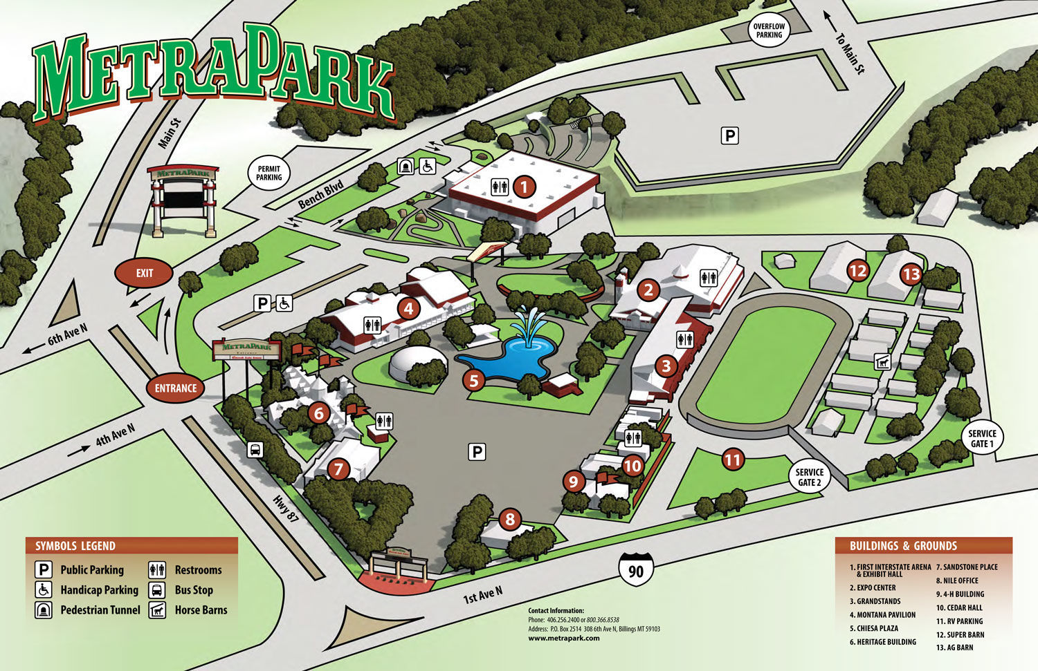 MetraPark grounds map